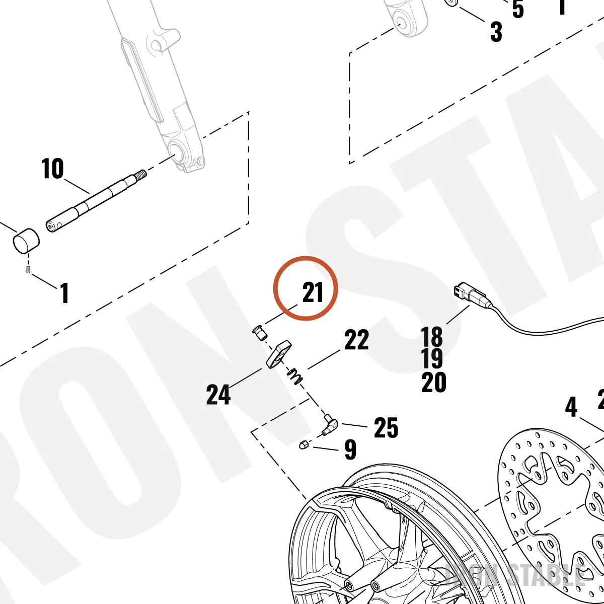 Harley-Davidson Nut, Hex