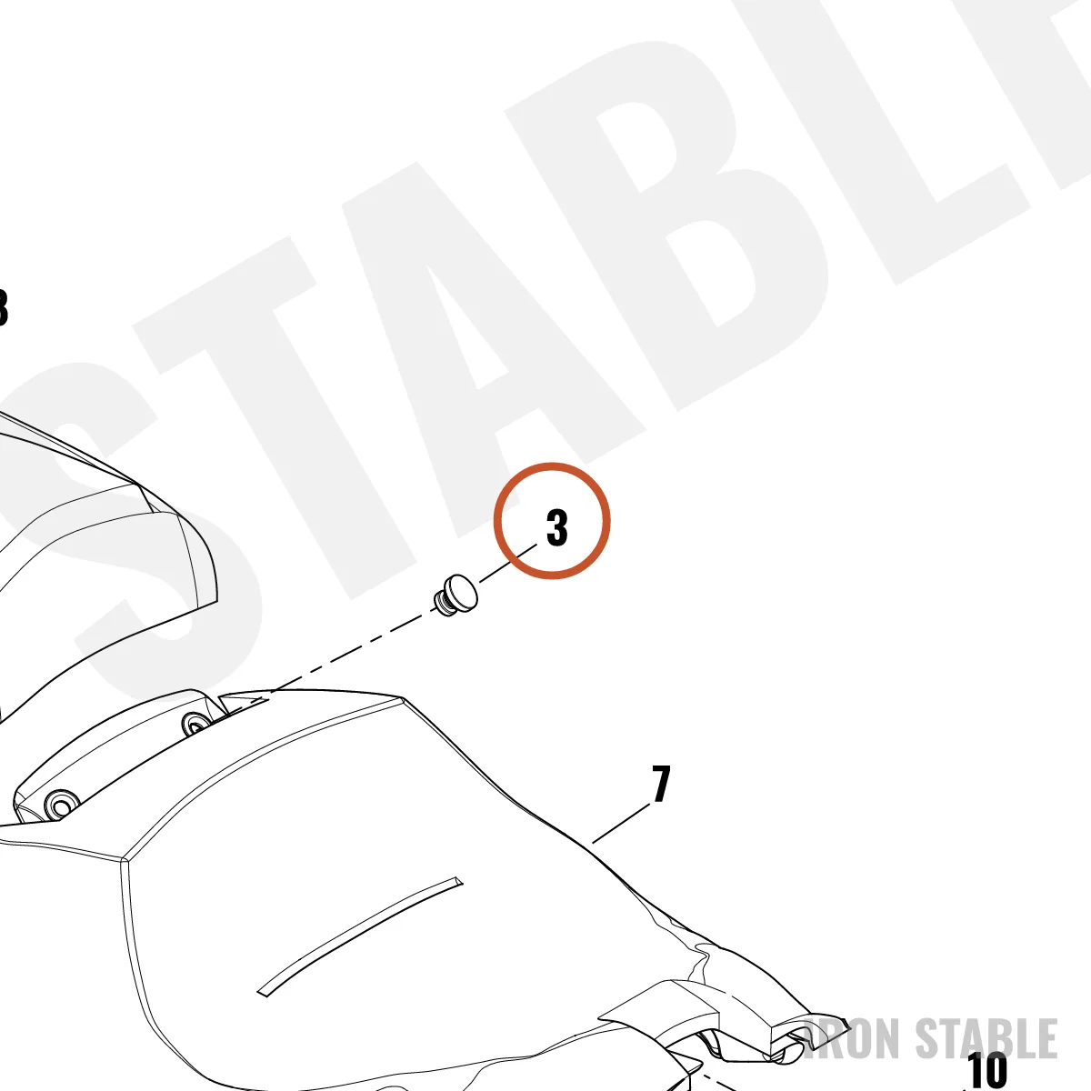 Harley-Davidson Nut, Cust, Seat Mount