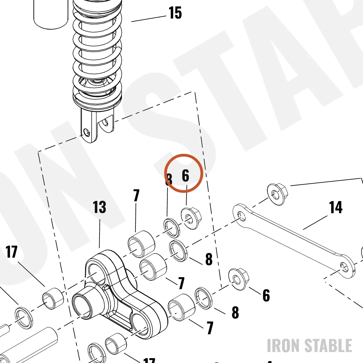 Harley-Davidson Nut, Cust, Pivotshaft
