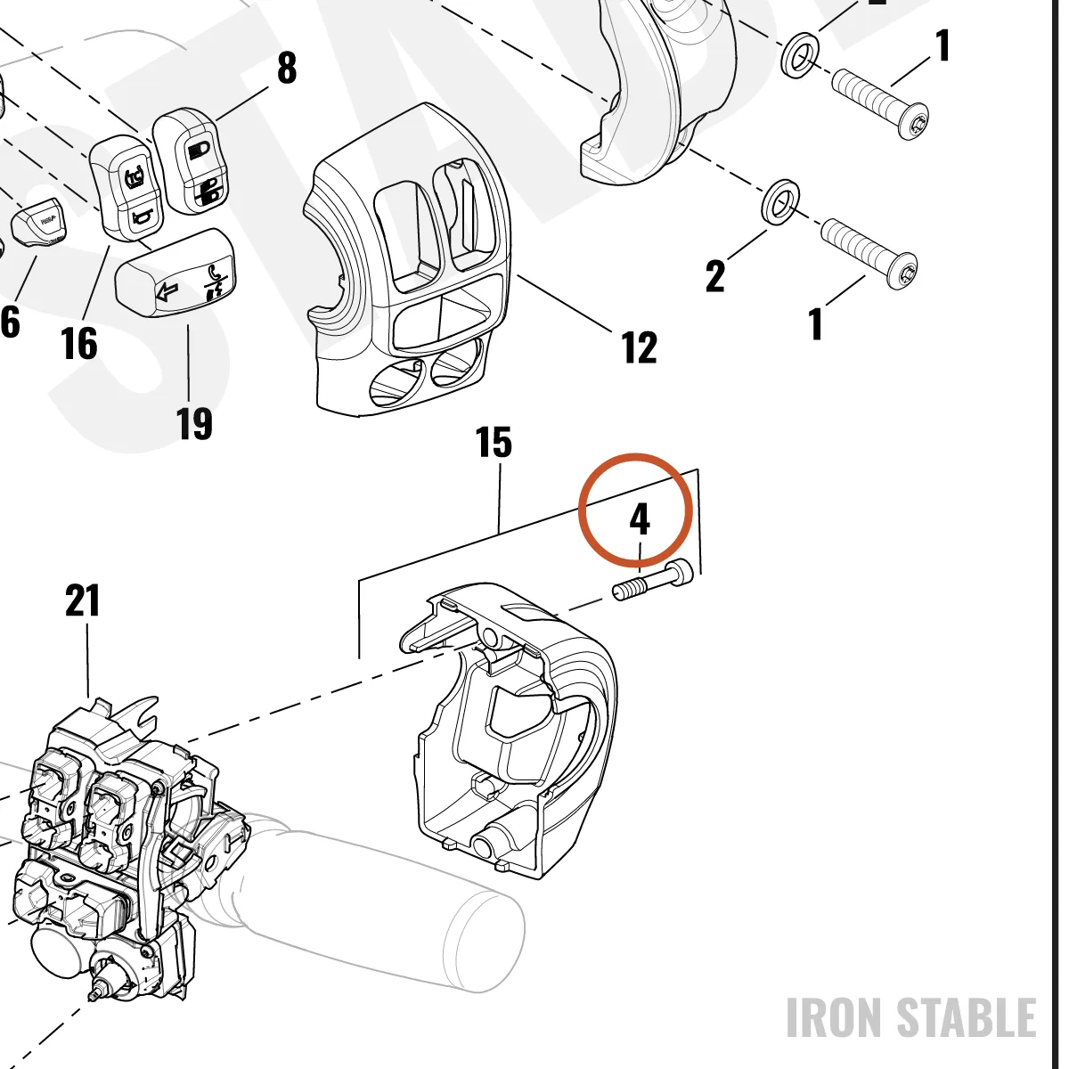Harley-Davidson Screw, #10-24, Covers, H'cntrls