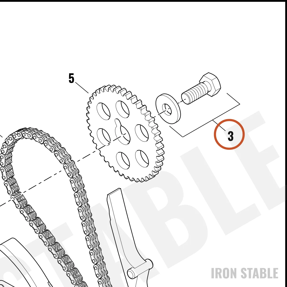 Harley-Davidson Bolt, Hex Hd, W/Washer, M10 X 25