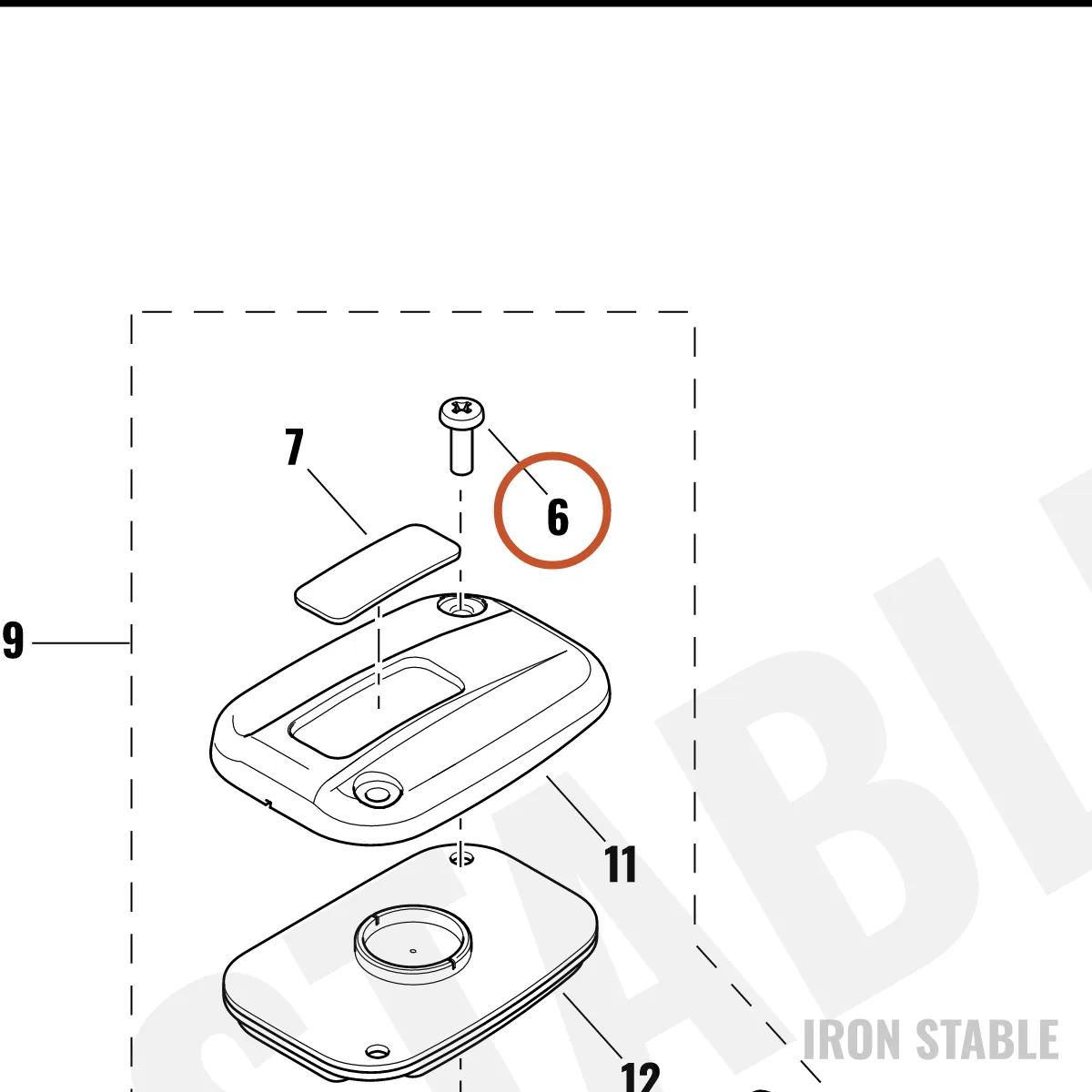 Harley-Davidson Screw, Brake Master Cyl Cover