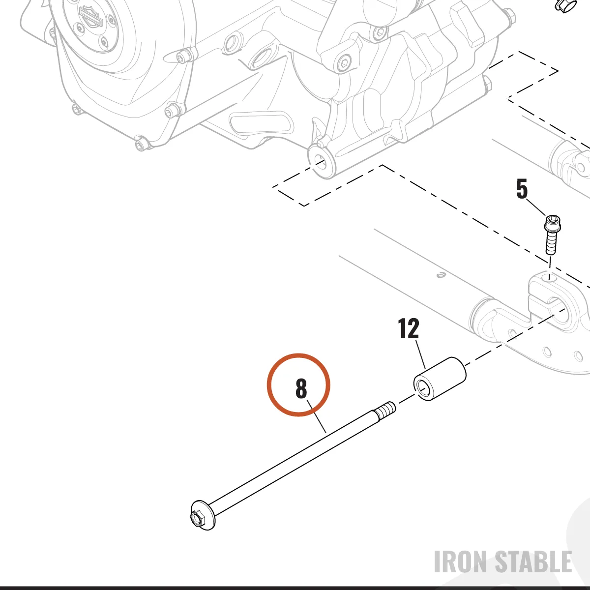 Harley-Davidson Screw, Cust, Front, Lower, Engine
