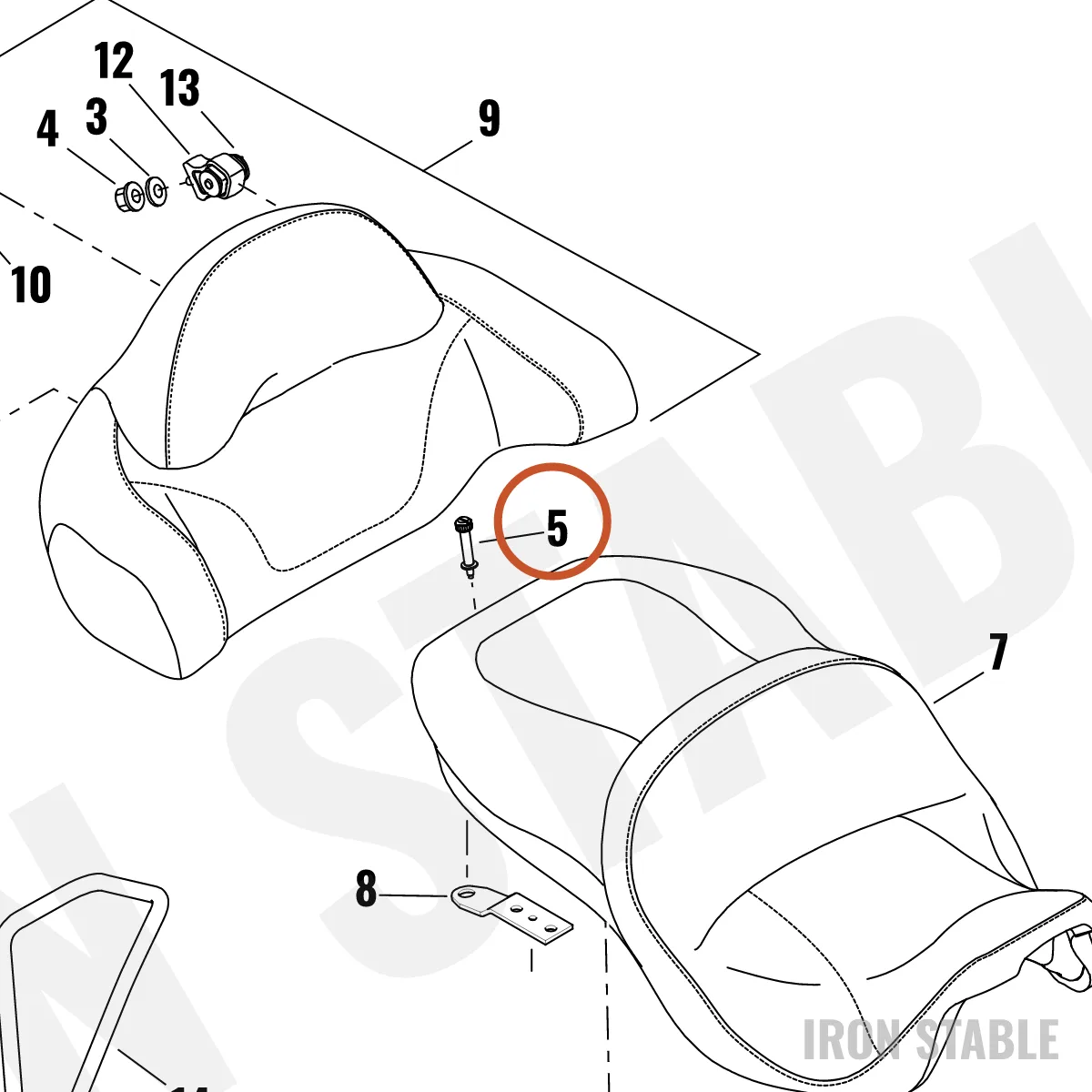 Harley-Davidson Screw, Cust, Seat