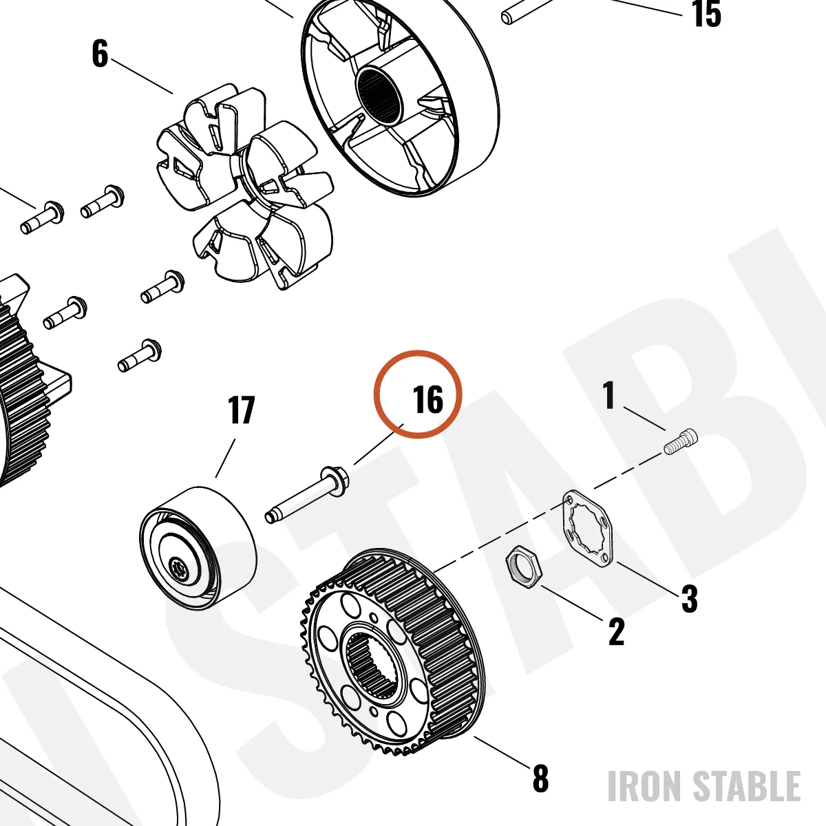 Harley-Davidson SCREW,CUST,HEX FLANGE M10 X 64