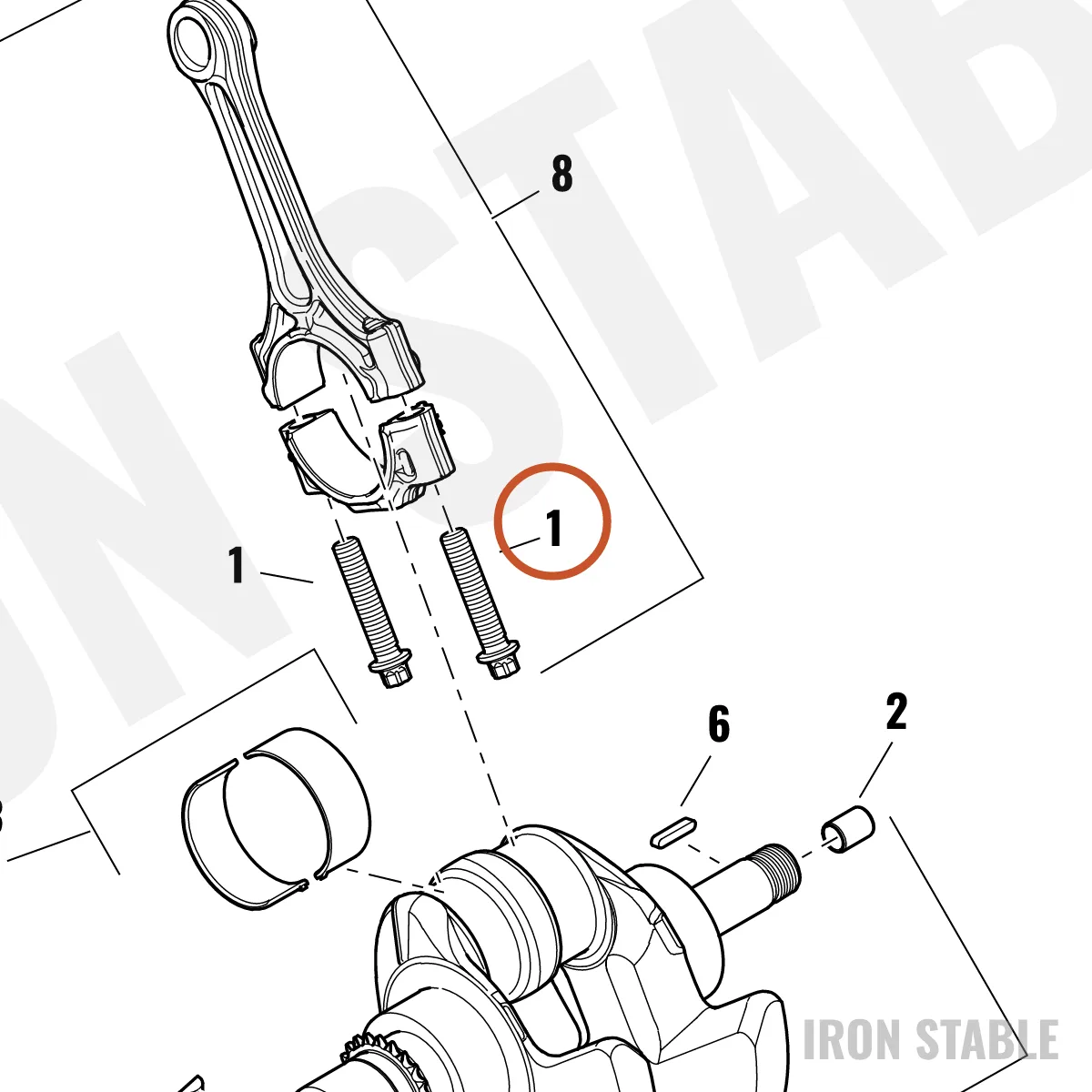 Harley-Davidson Screw, Cust, Conn Rod, M10x1.0