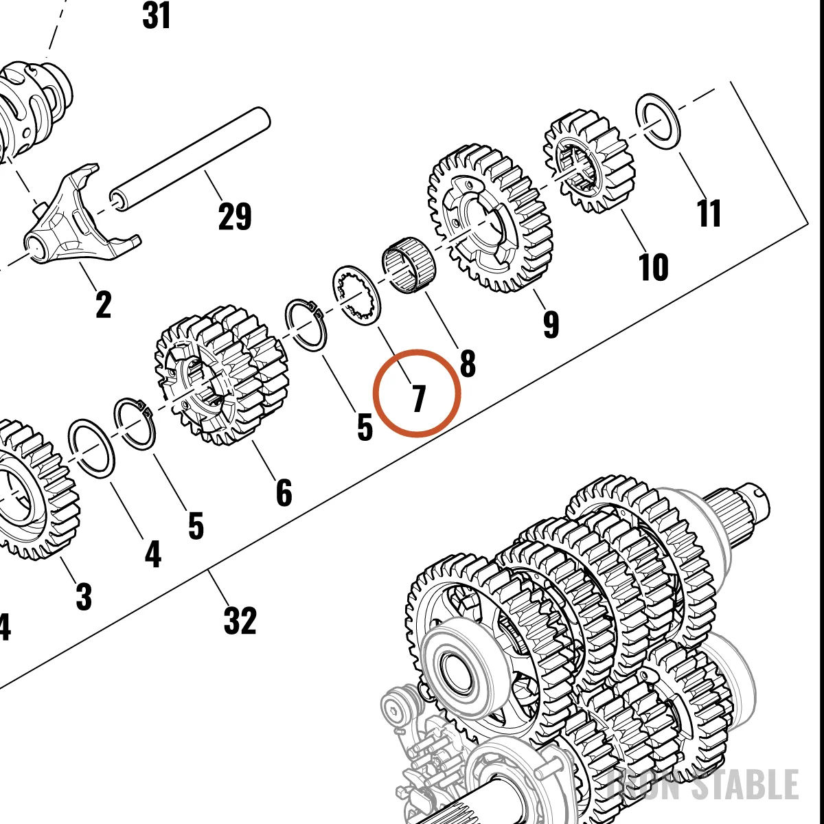Harley-Davidson Washer, Splined
