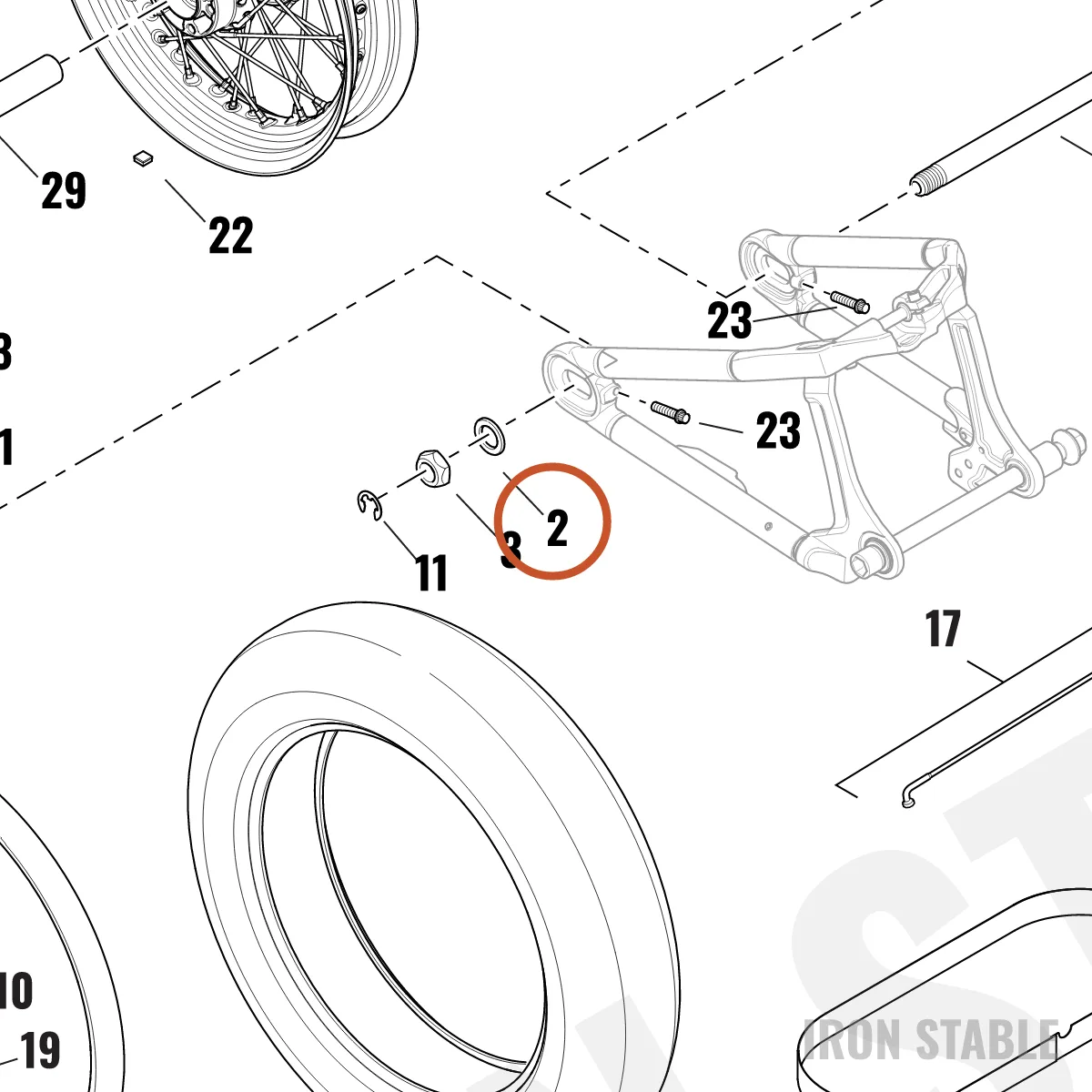 Harley-Davidson Washer, Cust, 1.00x1.625x.25