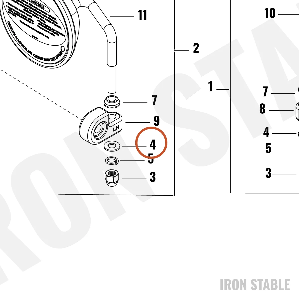 Harley-Davidson Washer, Cust, 8.4x1.6x22