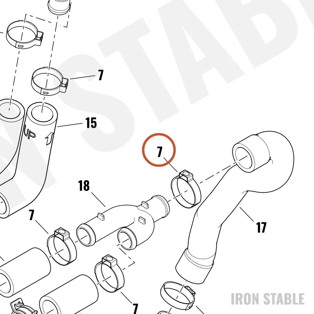 Harley-Davidson Hose Clamp, 28.6mm