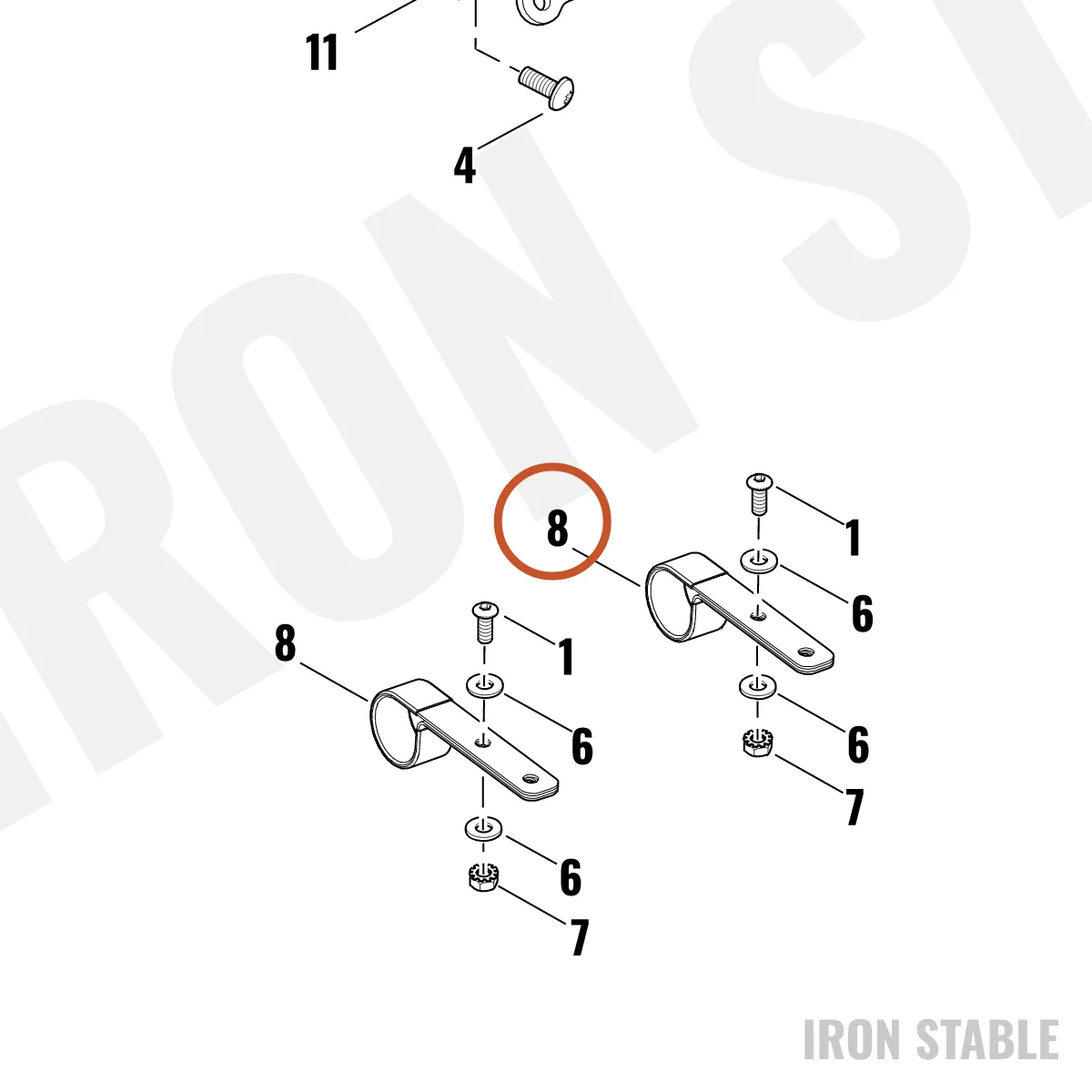 Harley-Davidson Clamp, P, 31.75mm Dia