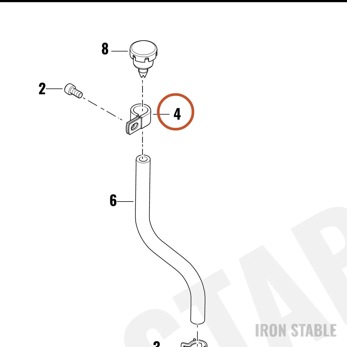 Harley-Davidson Clamp, P, .562 Clamp Dia, .25 Fas
