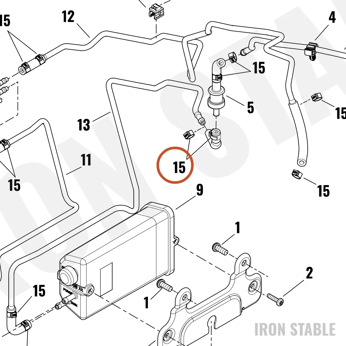 Harley-Davidson Clamp, Hose, Oetiker