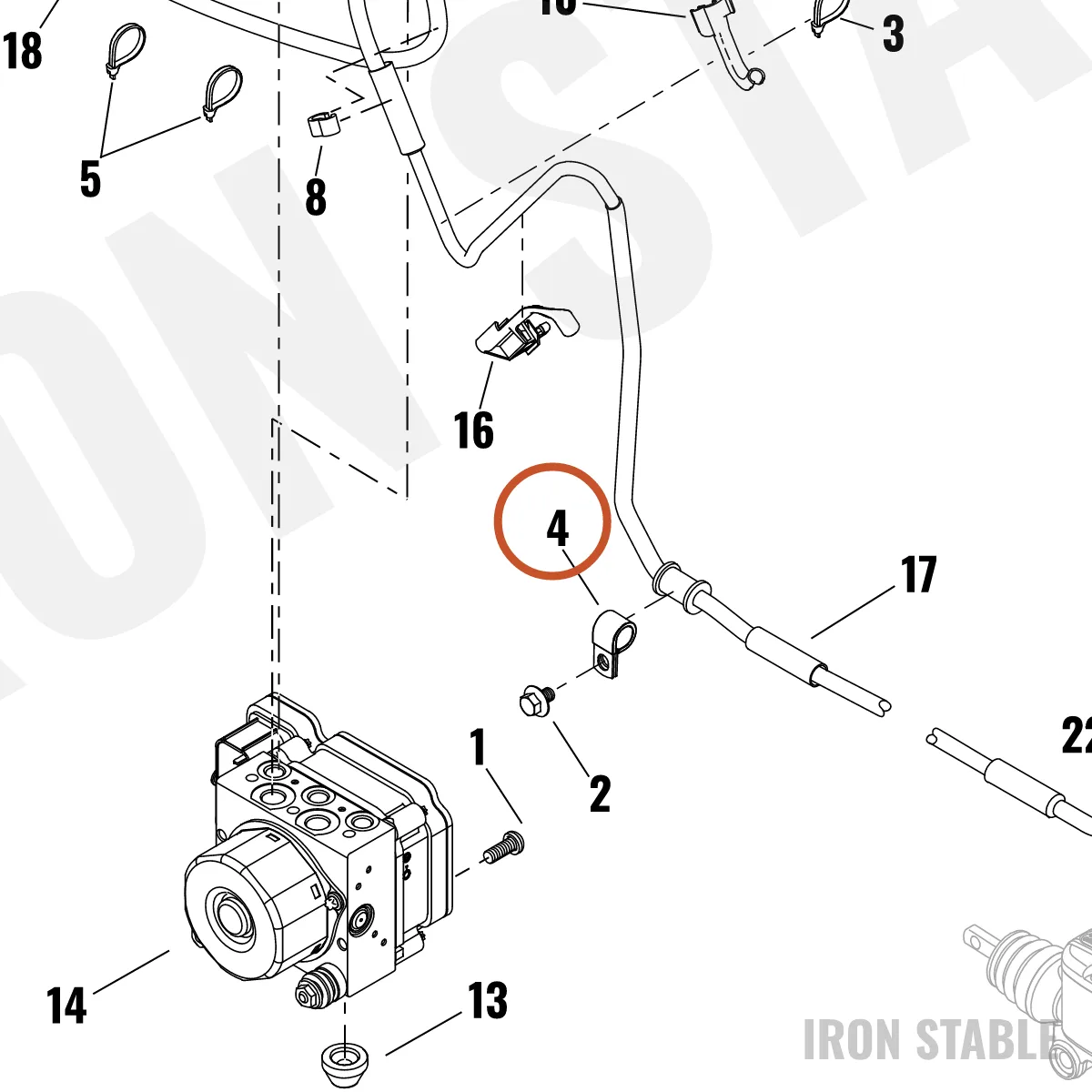 Harley-Davidson Clamp, P, Clip, Straight