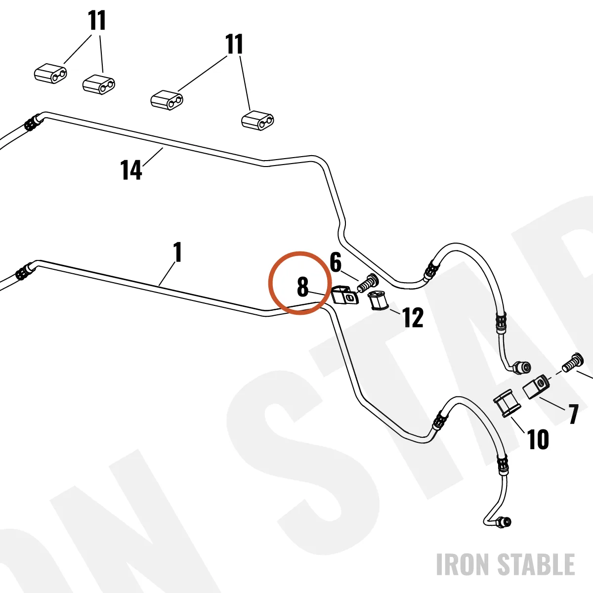Harley-Davidson Clamp, P, Double Locking