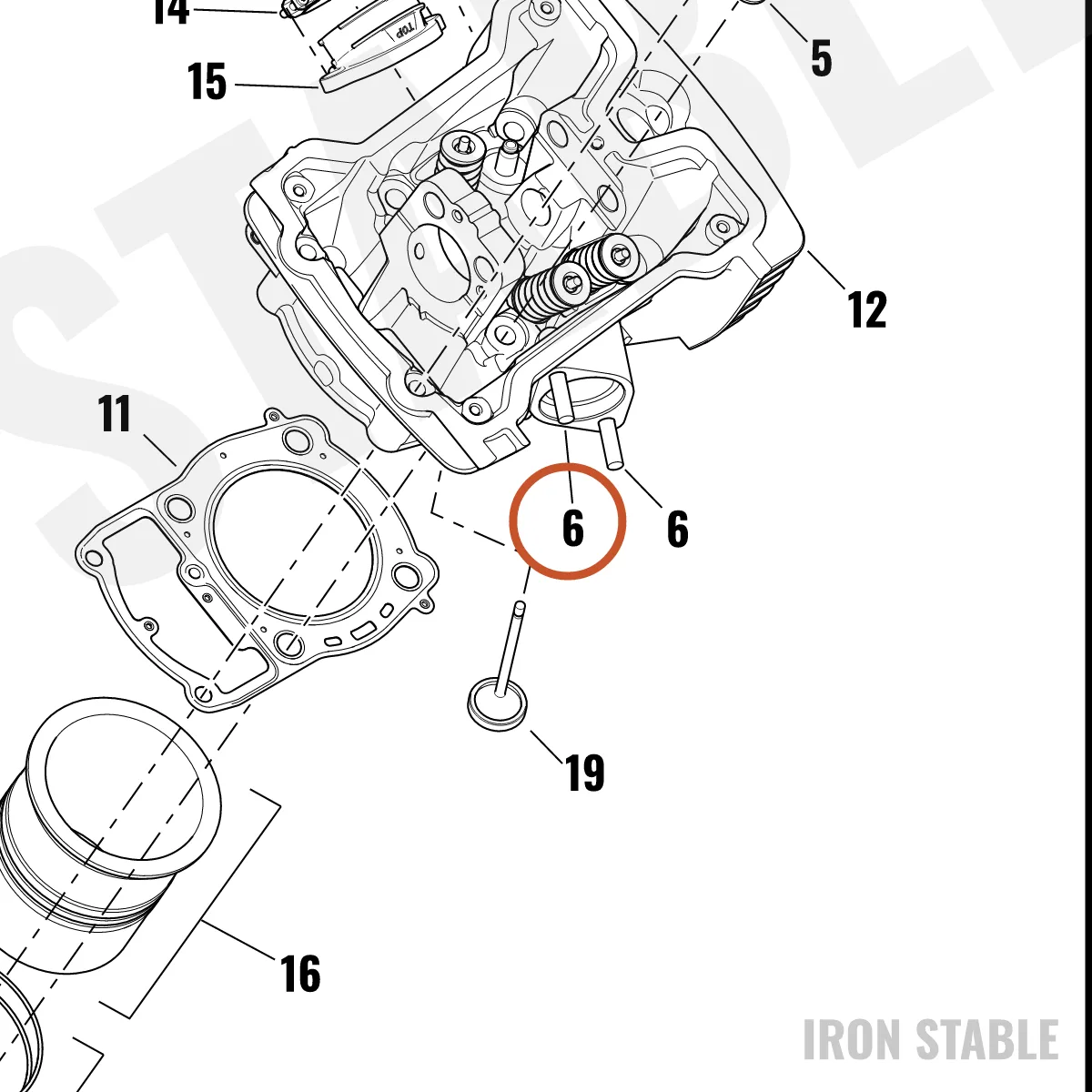 Harley-Davidson Stud, Exhaust Flange