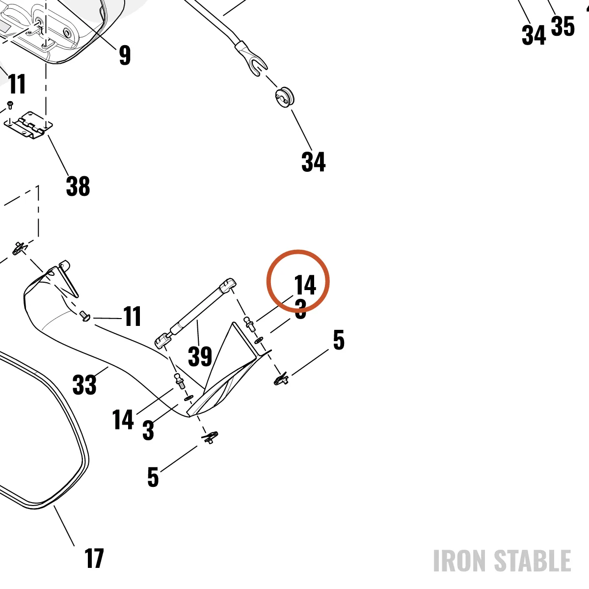 Harley-Davidson Stud, Ball, 5/16