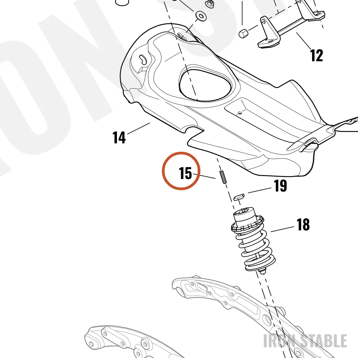 Harley-Davidson Stud, 1.25x1/4-20