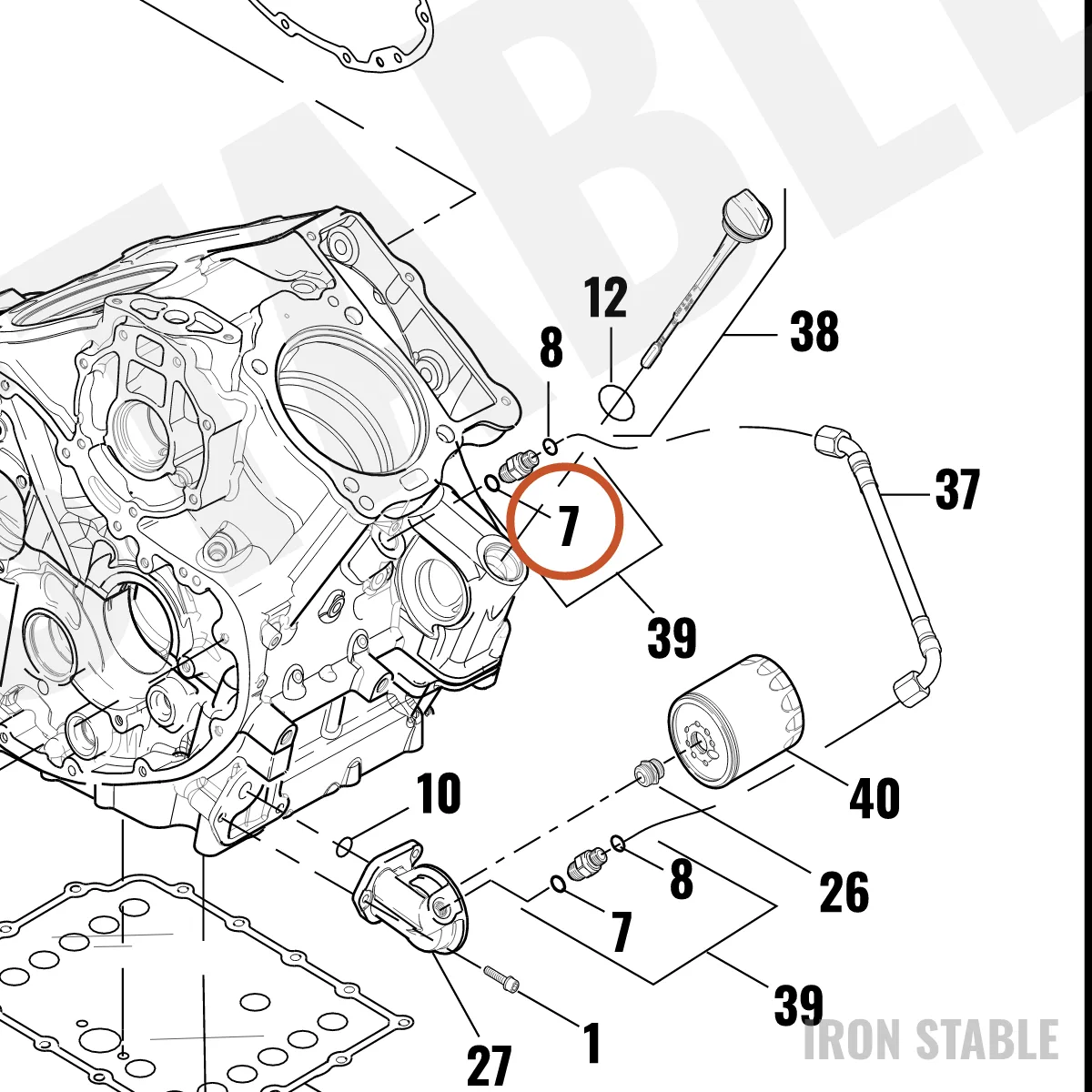 Harley-Davidson O-Ring, Oil Fitting Feed/Retur