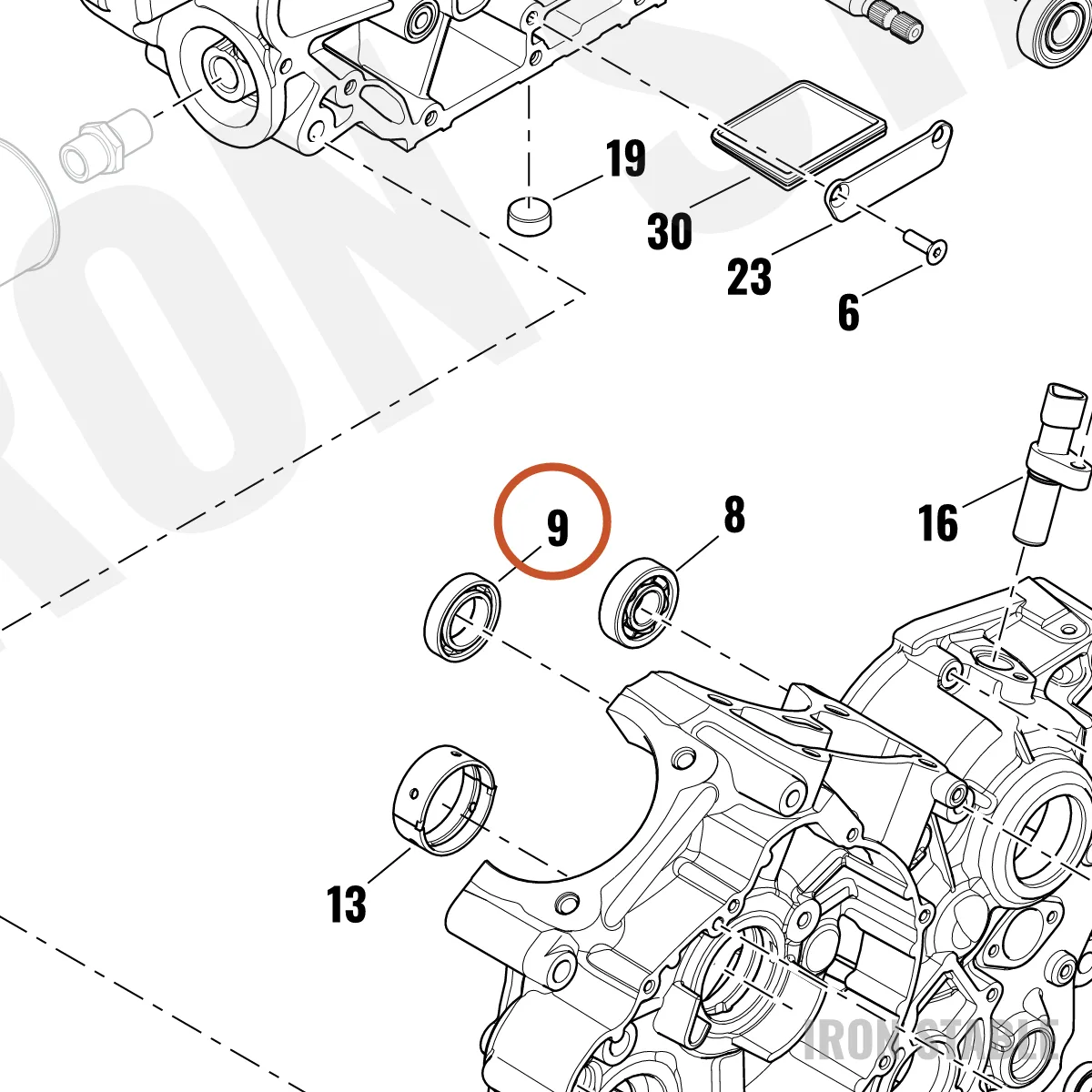 Harley-Davidson Ball Bearing, 61905, Deep Groove