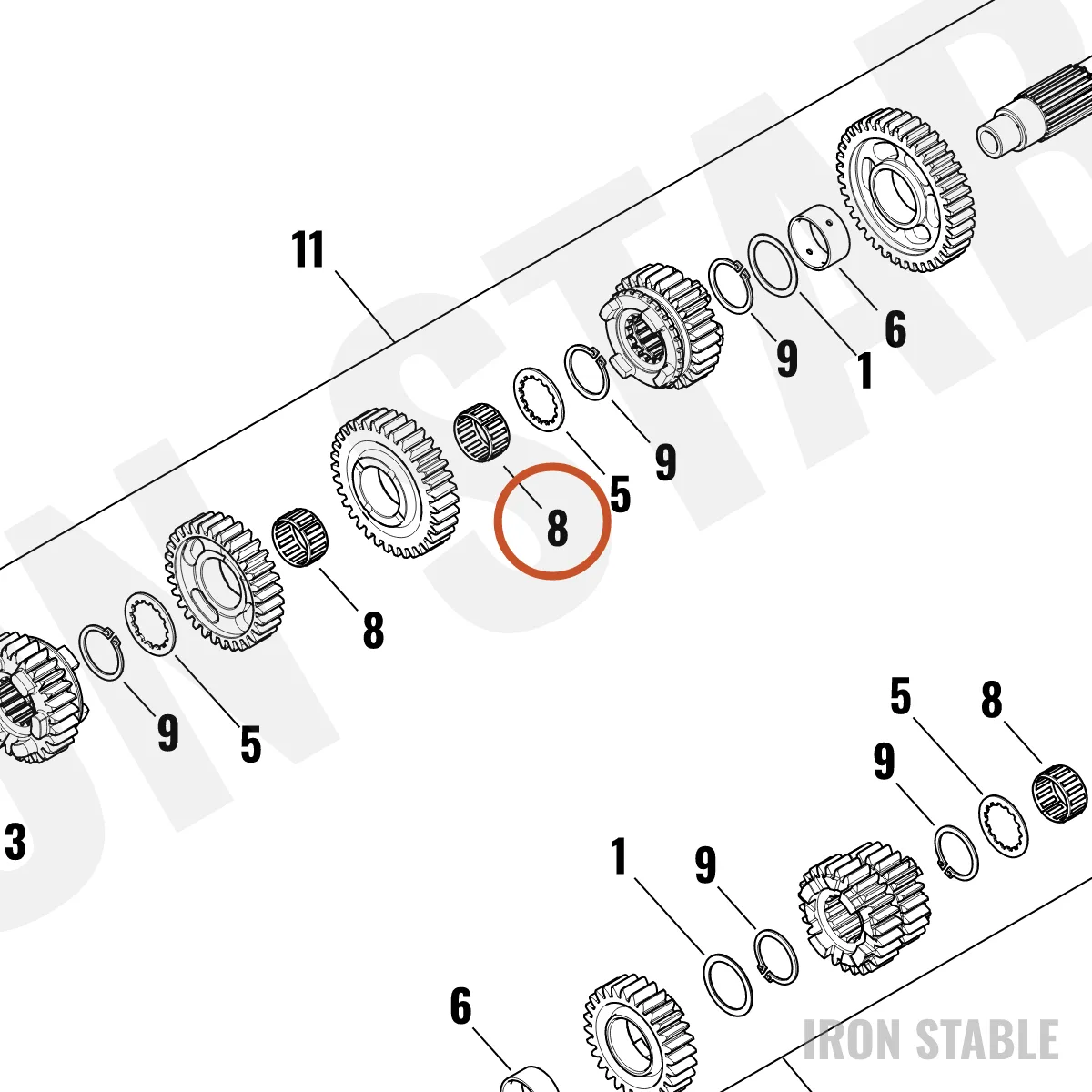 Harley-Davidson Bearing, Needle, Open Cage, 22x26