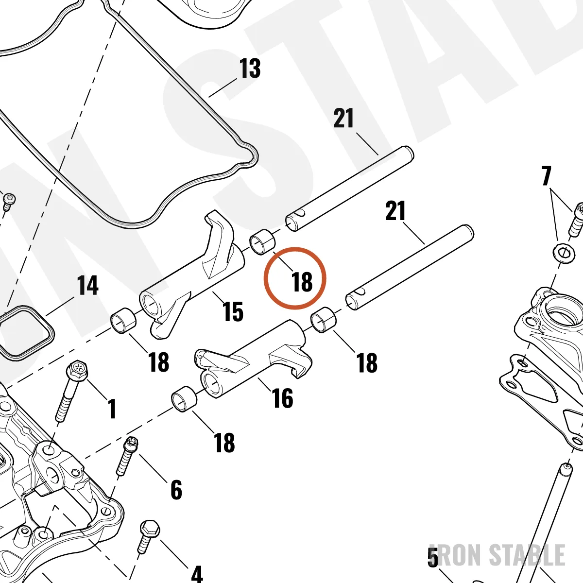 Harley-Davidson Bushing, Plain, Rocker Arm