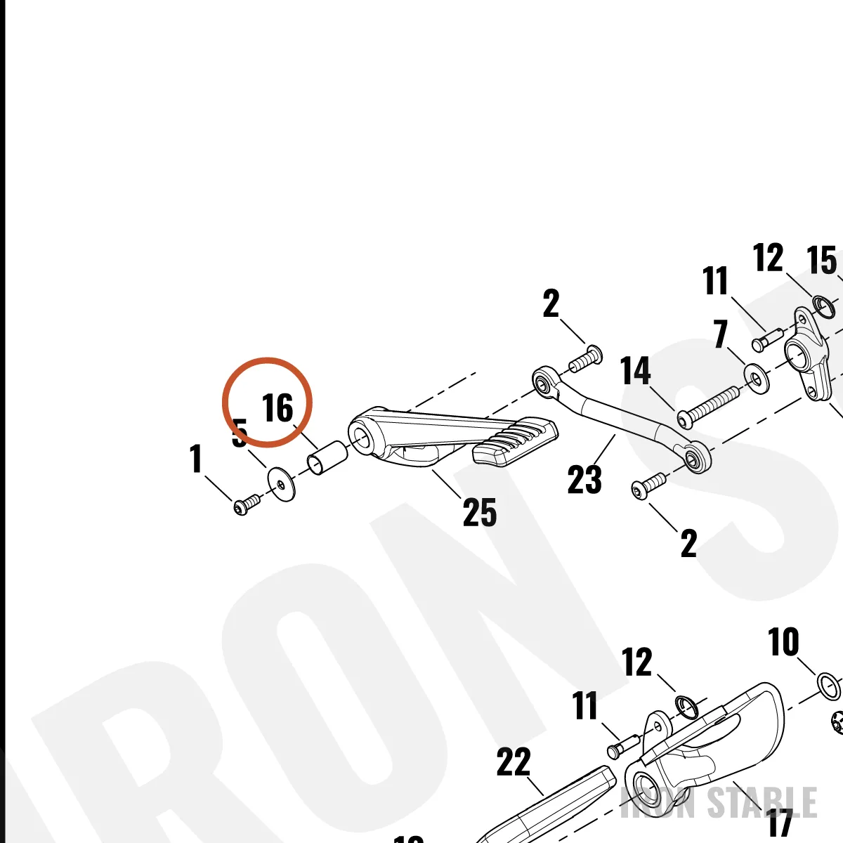 Harley-Davidson Bushing, Plain, Pedal, Brake