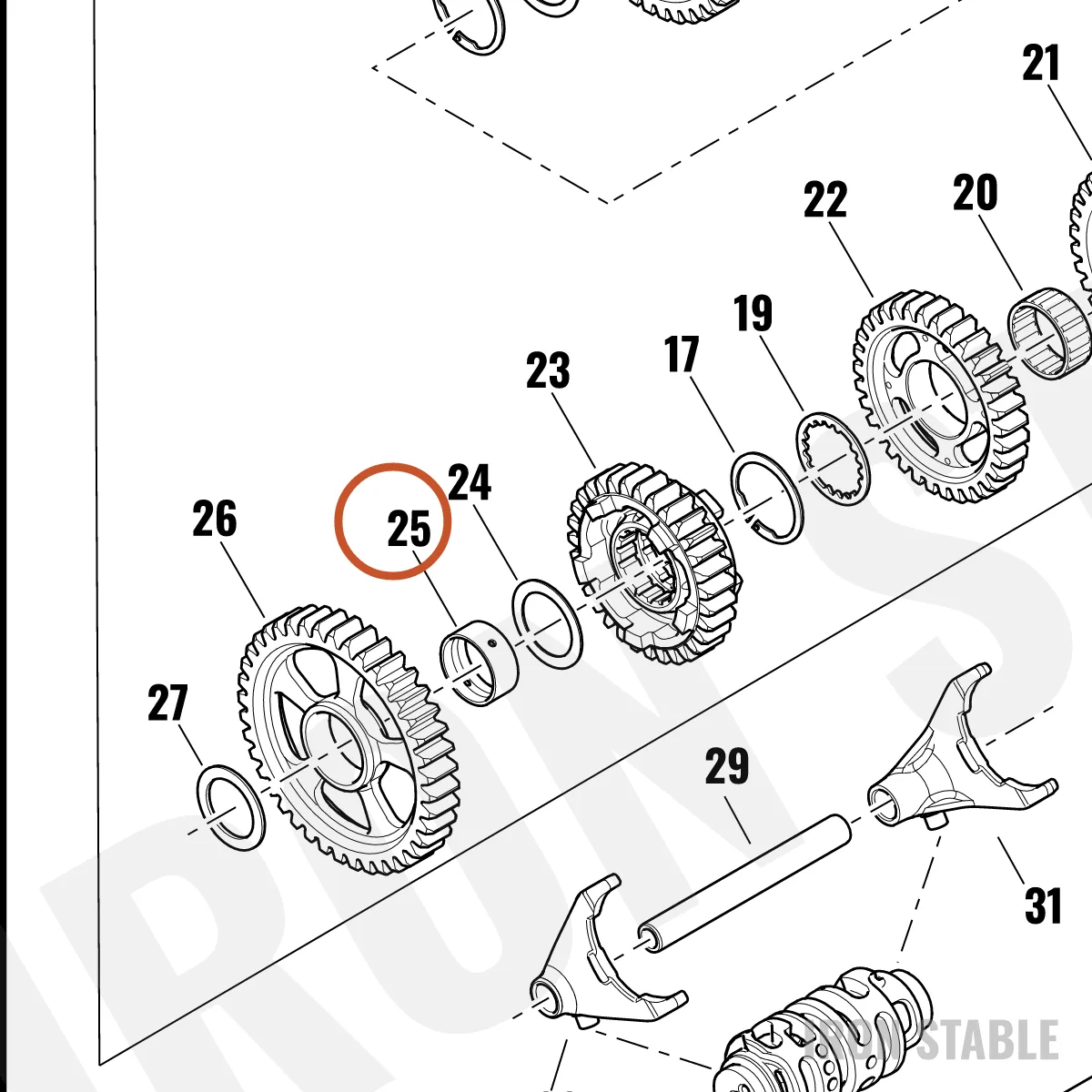 Harley-Davidson Bushing, Plain, 27x30x12.8