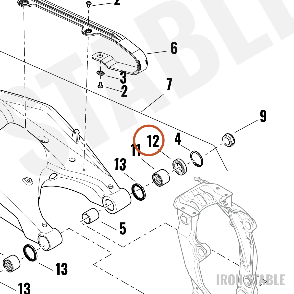 Harley-Davidson Bearing, Roll Elem, Swingarm