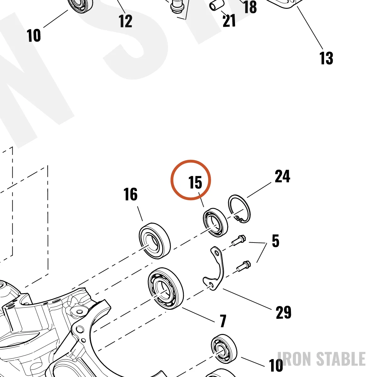 Harley-Davidson Bearing, Roll Elem, Single Row B
