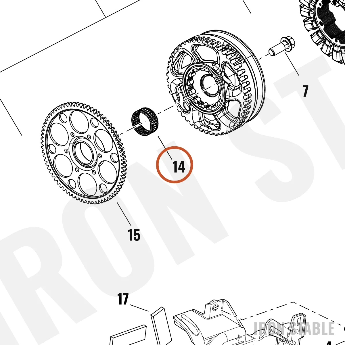 Harley-Davidson Bearing, Roll Elem, Needle