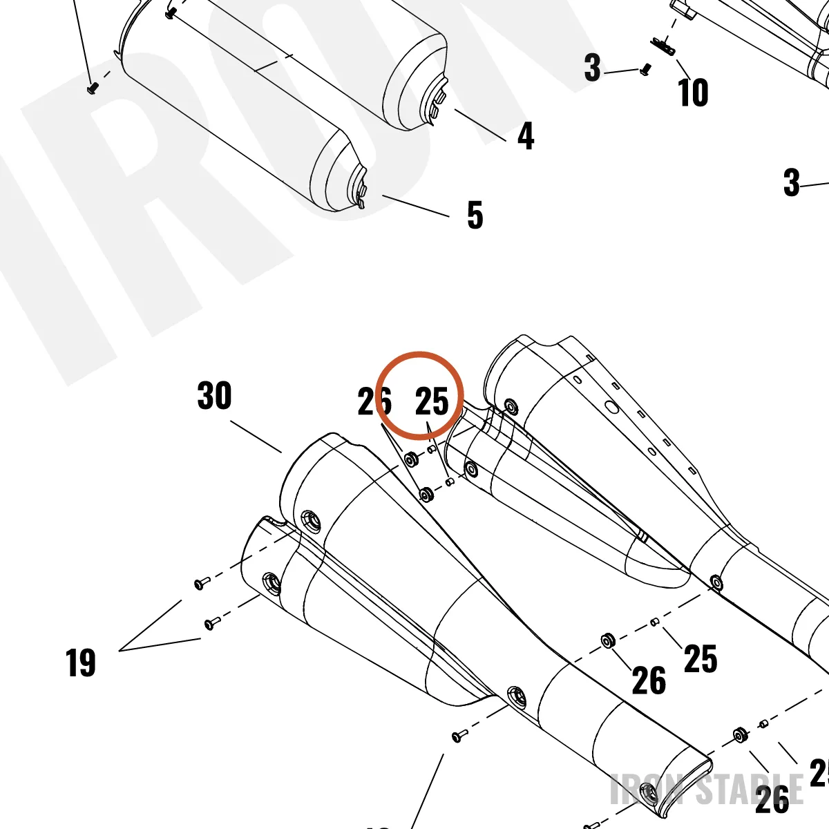Harley-Davidson Bushing, Plain, Exhaust Mt