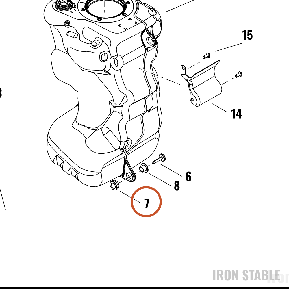 Harley-Davidson Bushing, Plain, Isolator, Fuel T