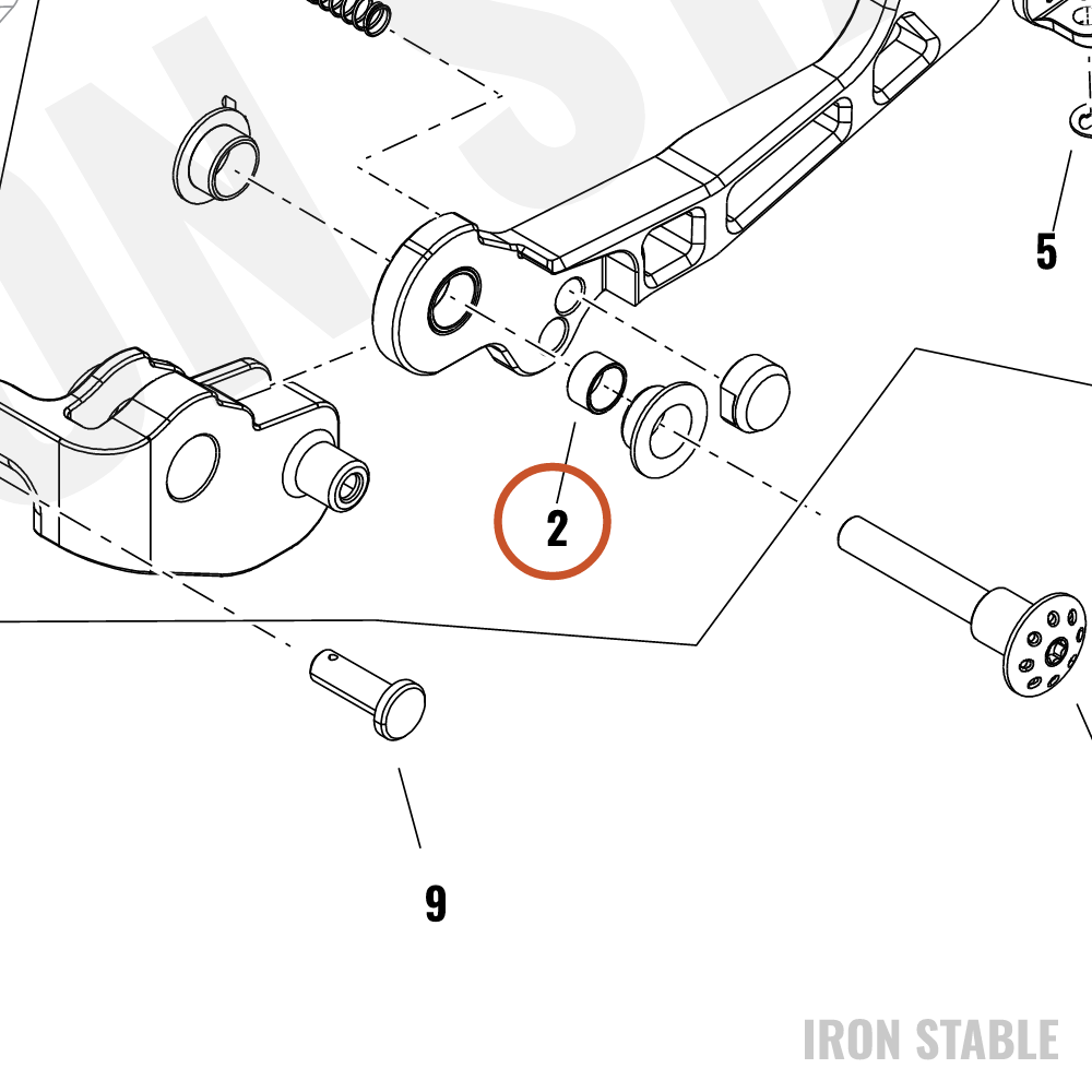 Harley-Davidson Bushing, Plain, Brake, Lever