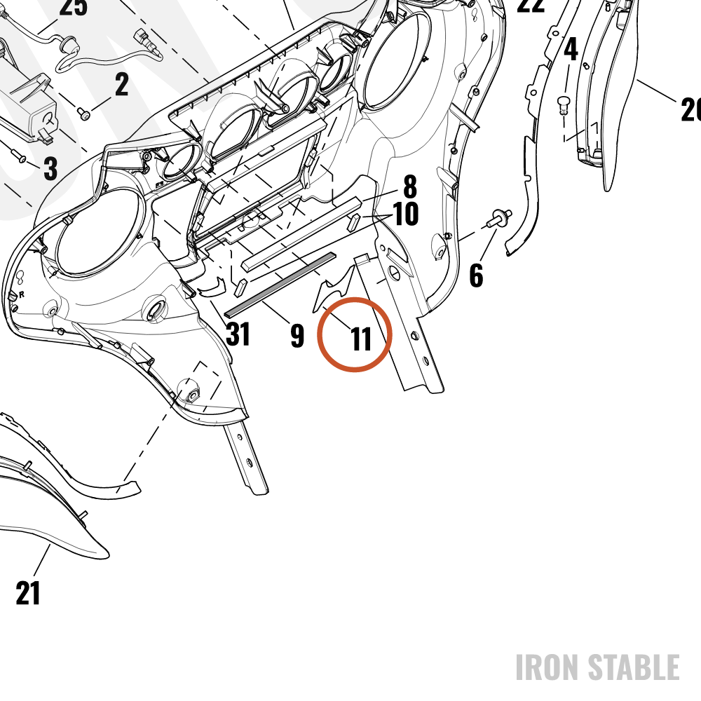 Harley-Davidson Pad, Protective, Dash Panel
