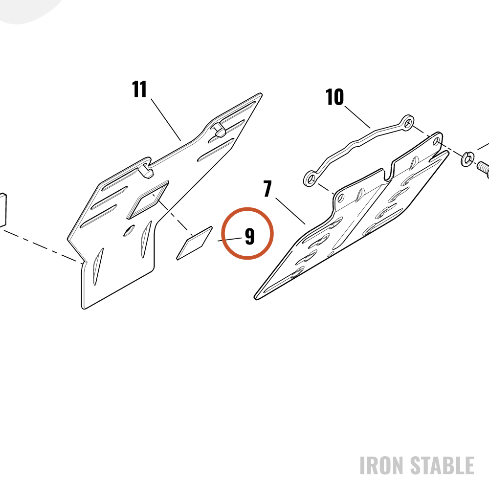Harley-Davidson Pad, Mounting, 1 X 1 X 1/16