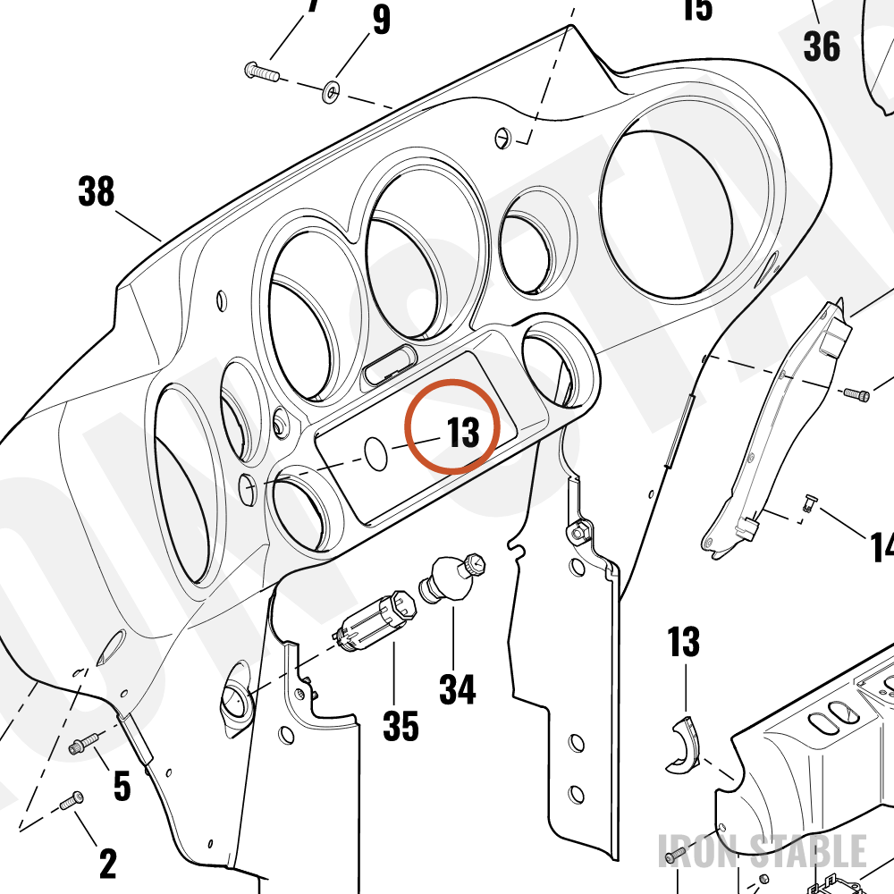 Harley-Davidson Grommet, Handlebar, Rt