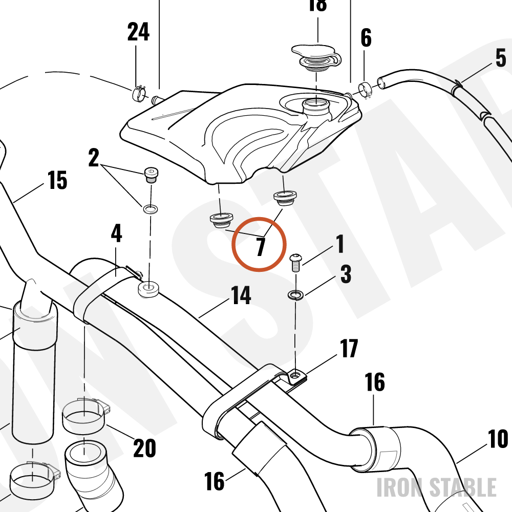 Harley-Davidson Rubber Mount, Airbox Cover