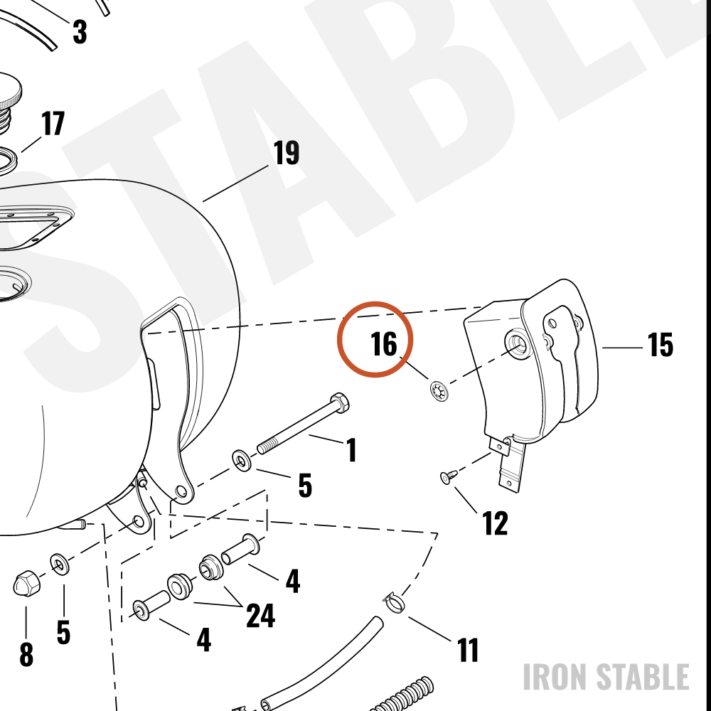 Harley-Davidson Retain Ring, Flat-Rnd