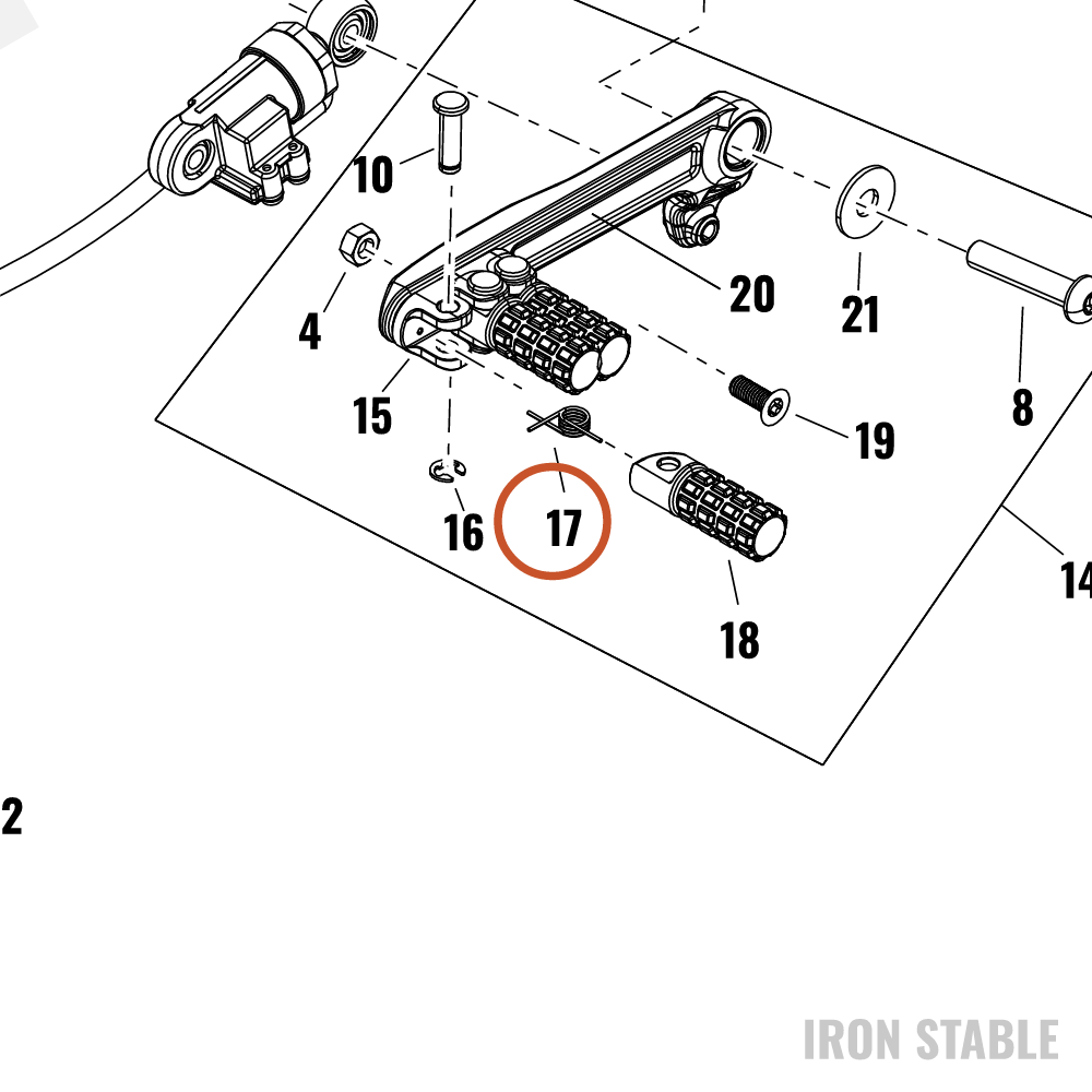 Harley-Davidson Spring, Coil, Torsion, Adj, Brake