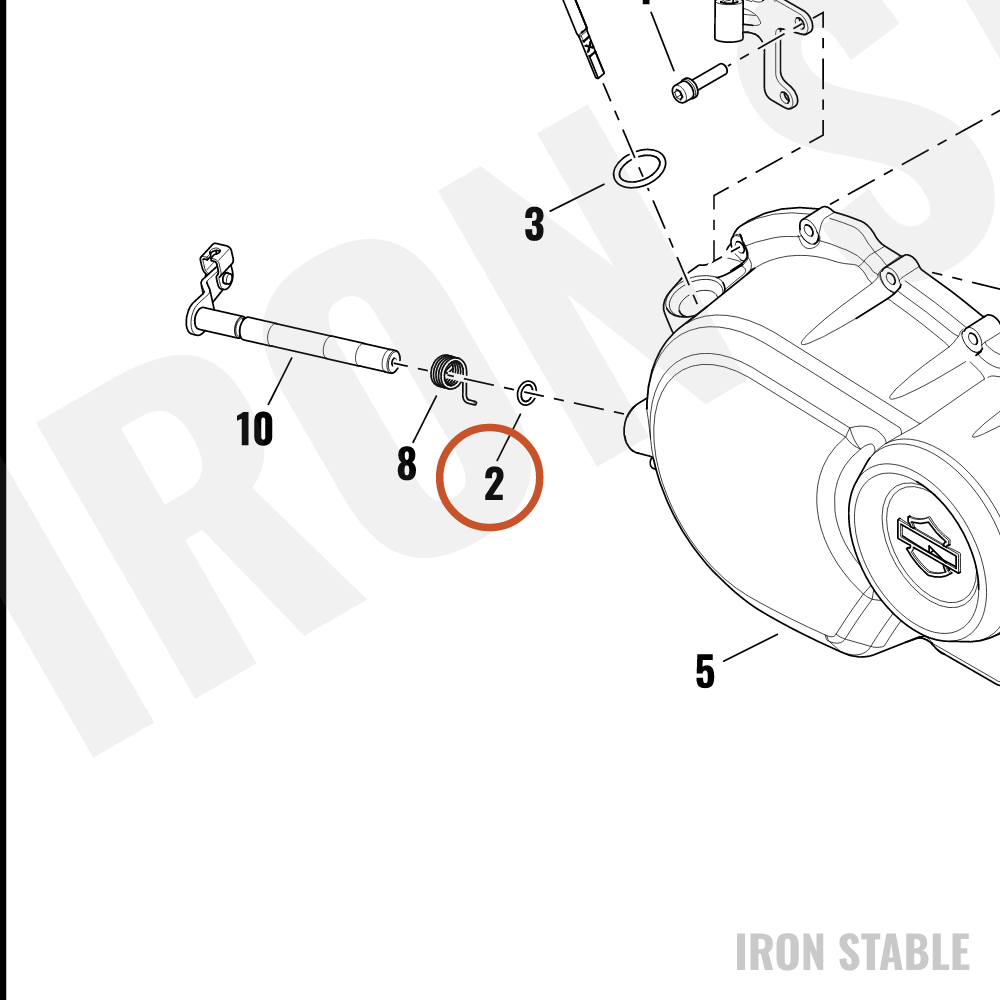 Harley-Davidson O-Ring, Actuation Shaft, Clutch