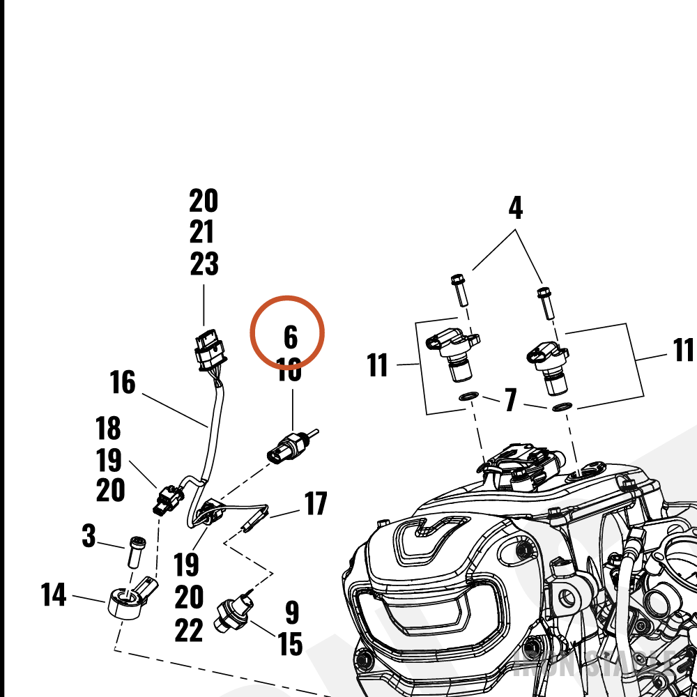 Harley-Davidson O-Ring, Sensor, Temp, Coolant