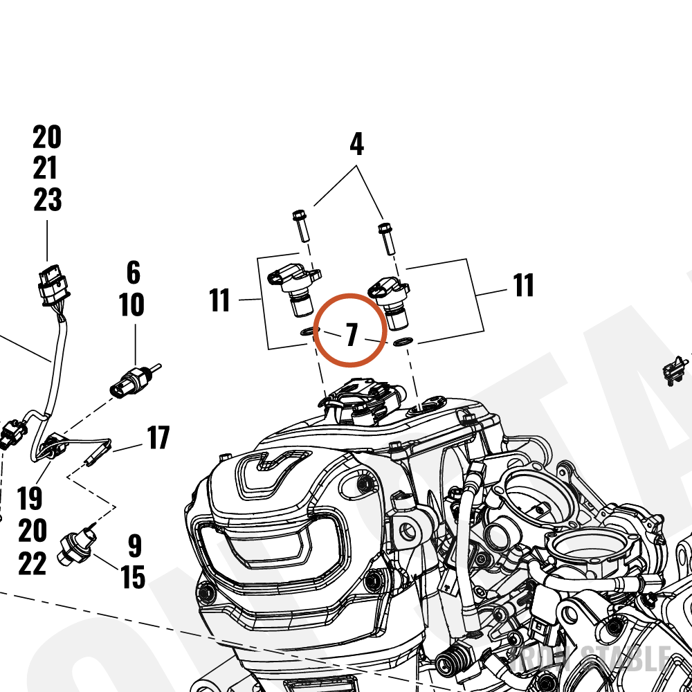 Harley-Davidson O-Ring, Sensor, Prox, Cam Timing