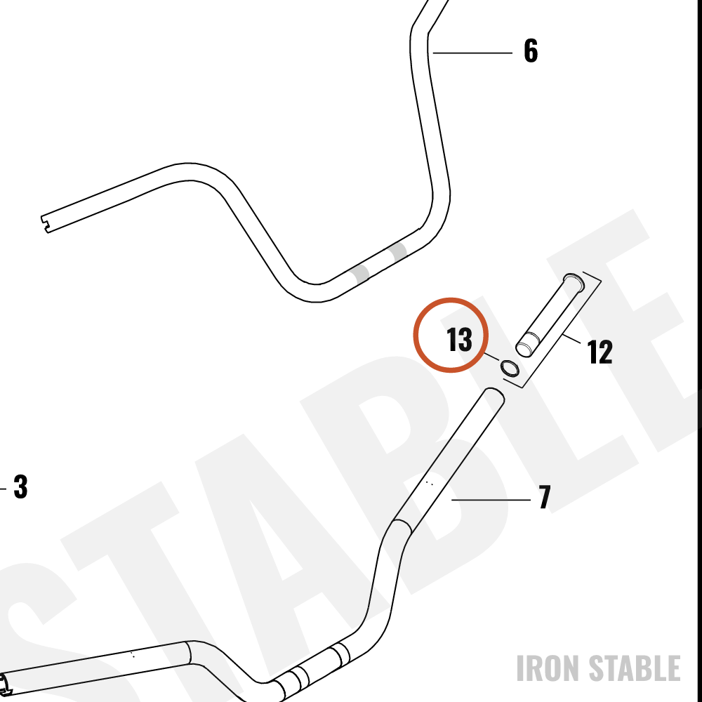 Harley-Davidson O-Ring, H-Bar, Sub-Assembly, Wt, Vibra