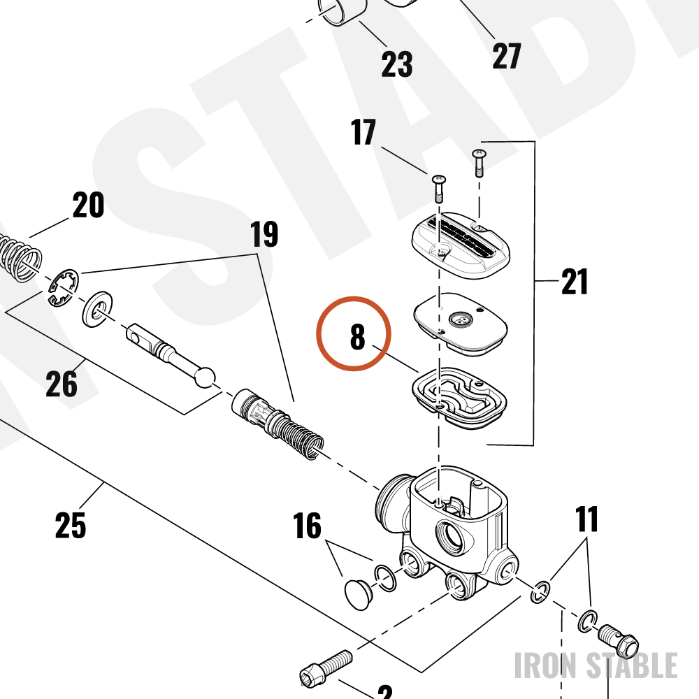 Harley-Davidson Gasket, Cover, Master Cyl