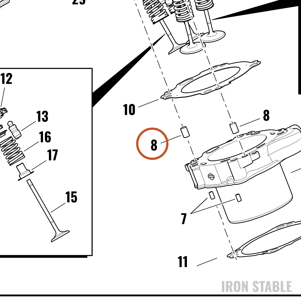 Harley-Davidson Pin, Dowel 10mm Dia X 16mm Long