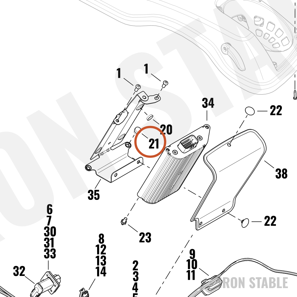 Harley-Davidson Grommet, Amplifier Mount