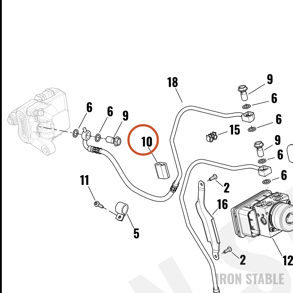 Harley-Davidson Grommet, Isolator, Brakelines
