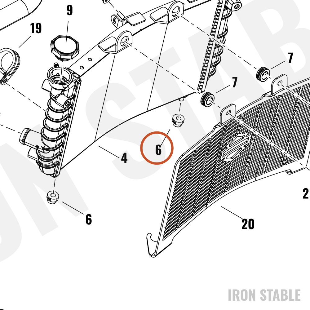 Harley-Davidson Grommet, Isolator