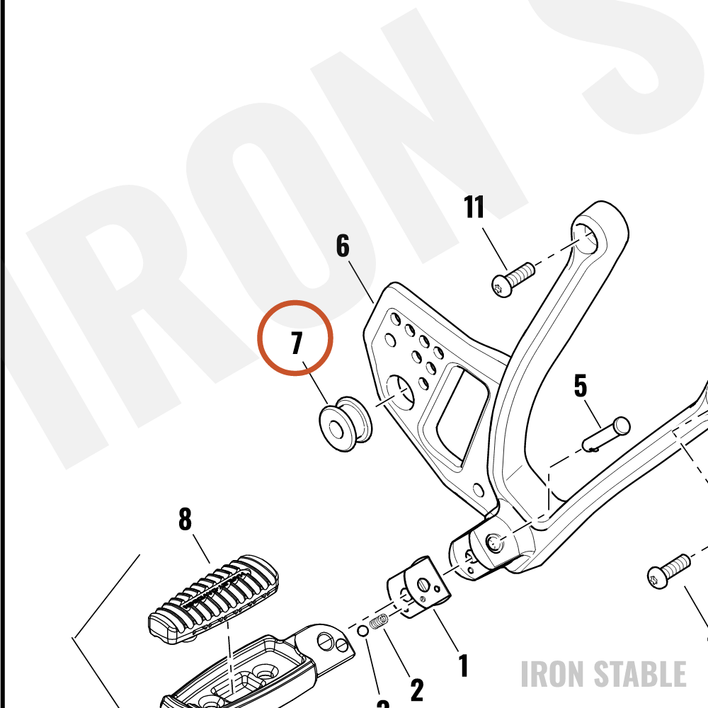 Harley-Davidson Grommet, Exhaust Mount